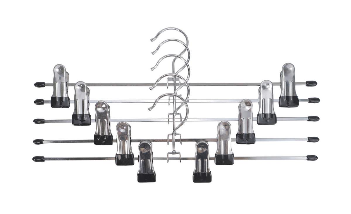 Ramínko na kalhoty TOM - černá/barvy stříbra, Konvenční, kov/plast (35/11/2.3cm) - Mömax