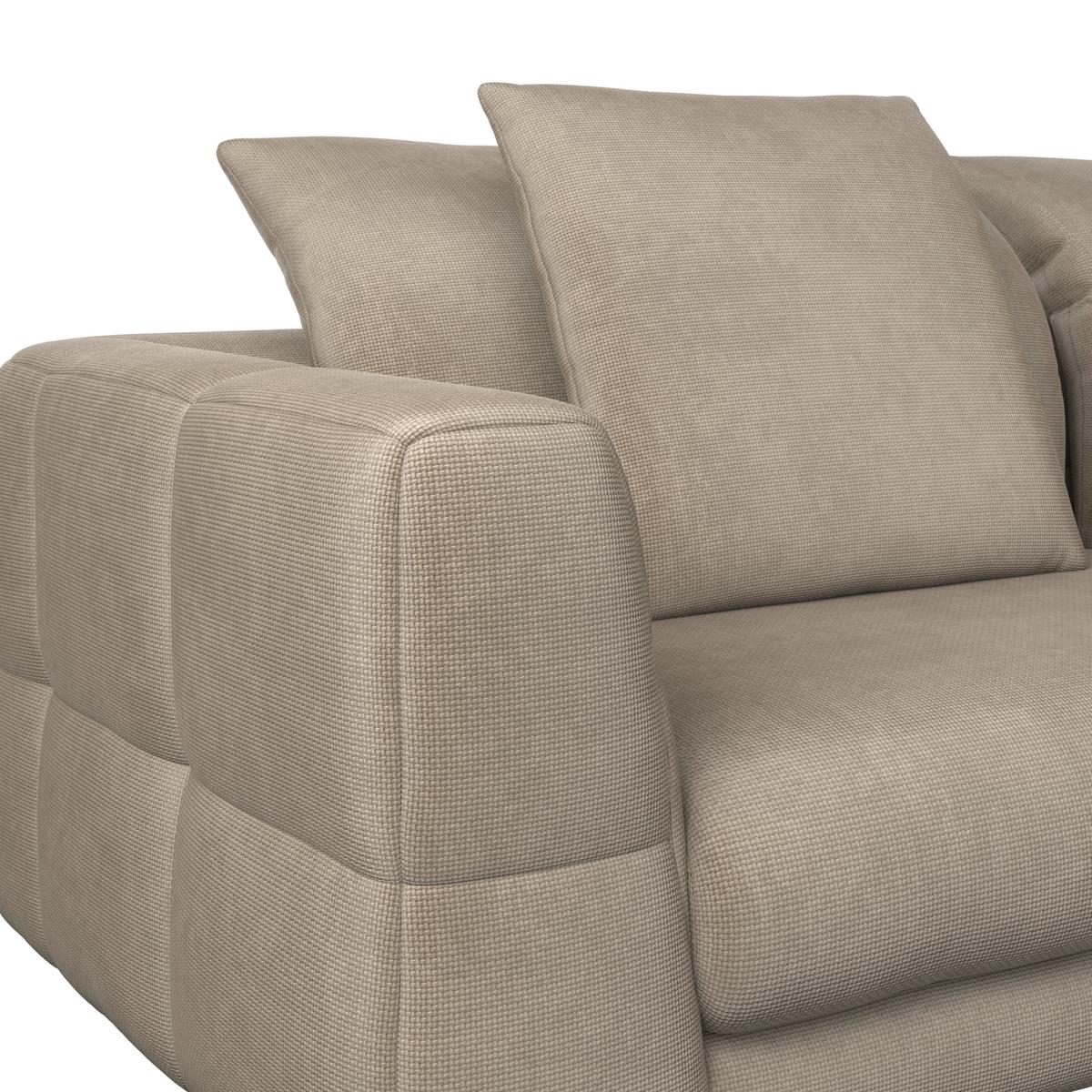 Pohovka LEA, béžová žinylka - černá/béžová, Moderní, kov/dřevo (284/87/110cm) - Bessagi Home
