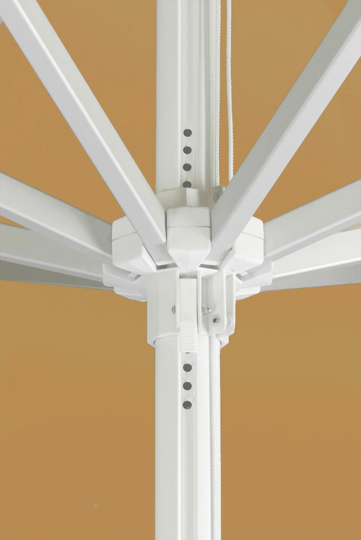 Ampelschirm Quadro LxBxH: 300x295x300cm Sandfarben - Sandfarben/Silberfarben, Basics, Textil/Metall (300/295/300cm) - Schneider