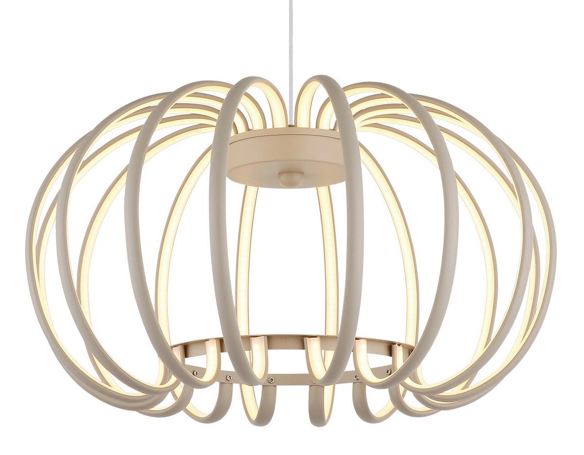 Led Függőlámpa 15946s Ribbon - homokszínű/fehér, Design, műanyag/fém (40/120cm) - Globo