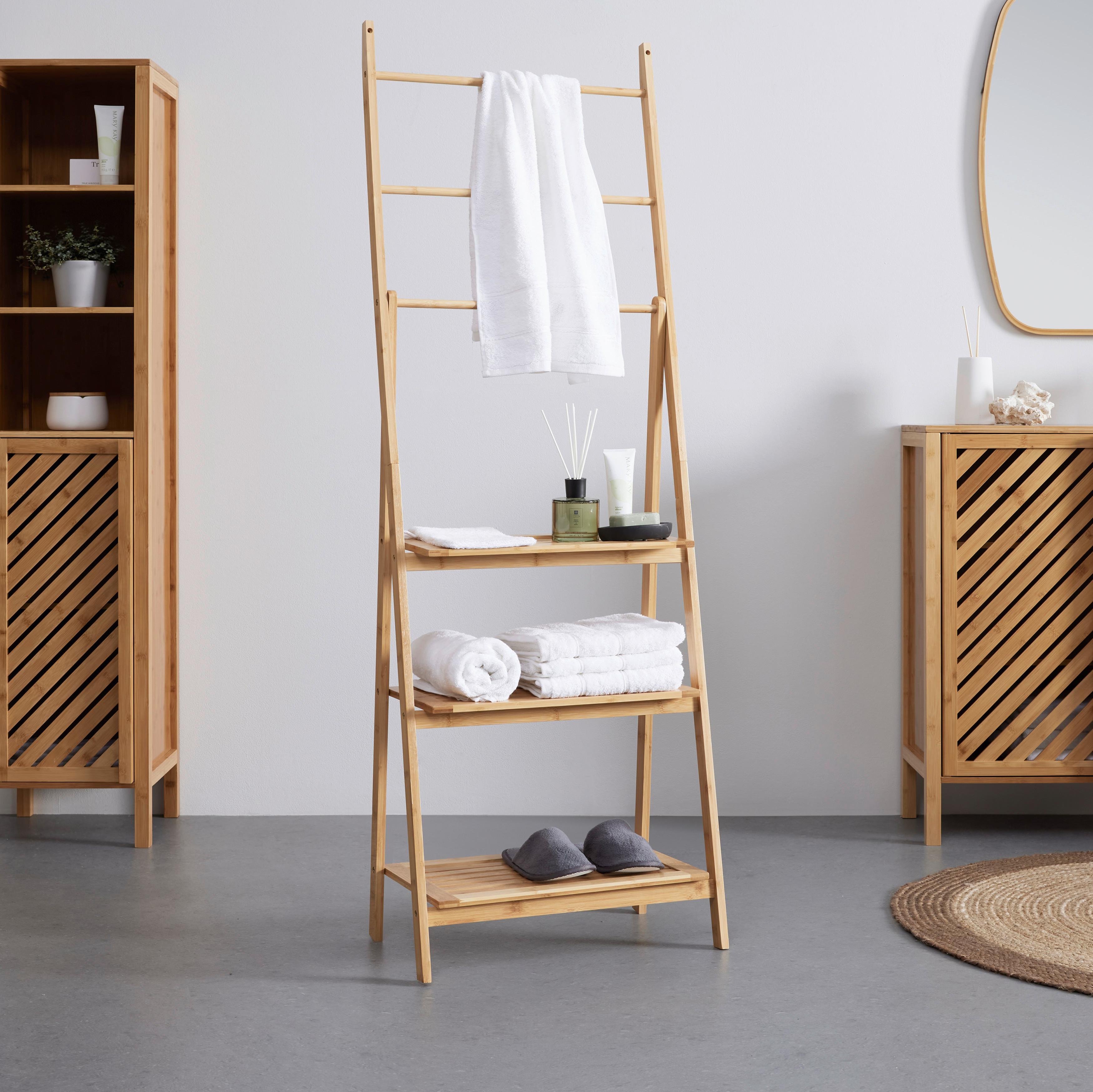 Držák na ručníky BONNY přirodní barvy - přírodní barvy, Moderní, přírodní materiály (53/153/31cm) - P & B