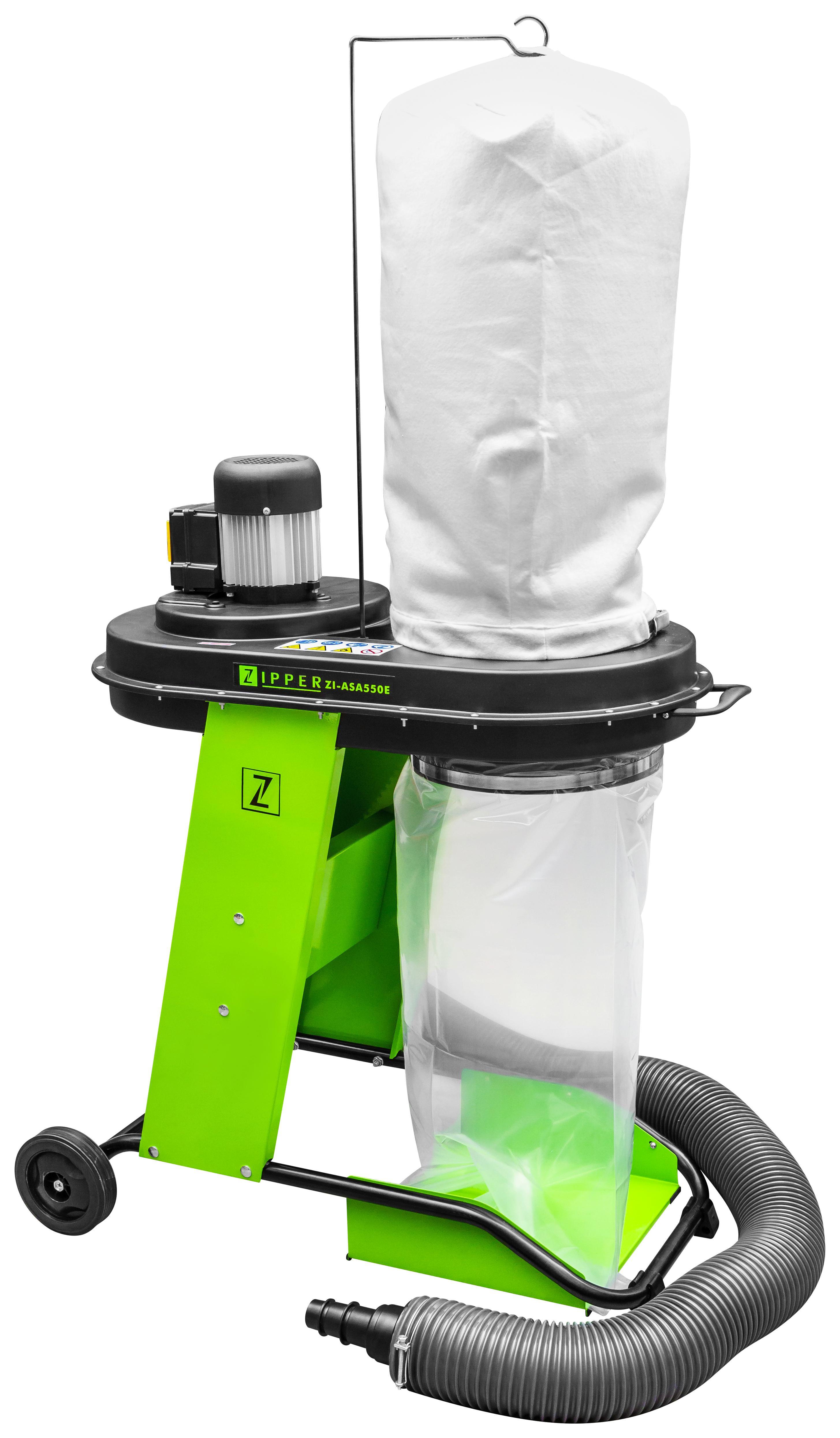 Absauganlage ZI-ASA550e - Schwarz/Grün, MODERN, Kunststoff/Metall (82/156/53cm) - Zipper