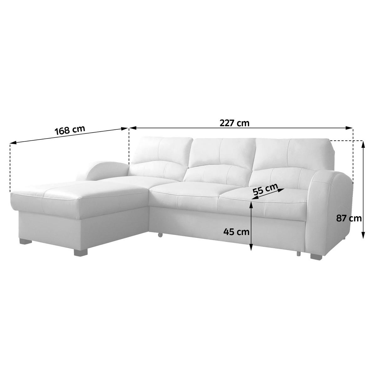 Ecksofa Tilo Rot S: 168 cm - Rot/Schwarz, Design, Leder/Textil (168/227cm) - Livetastic