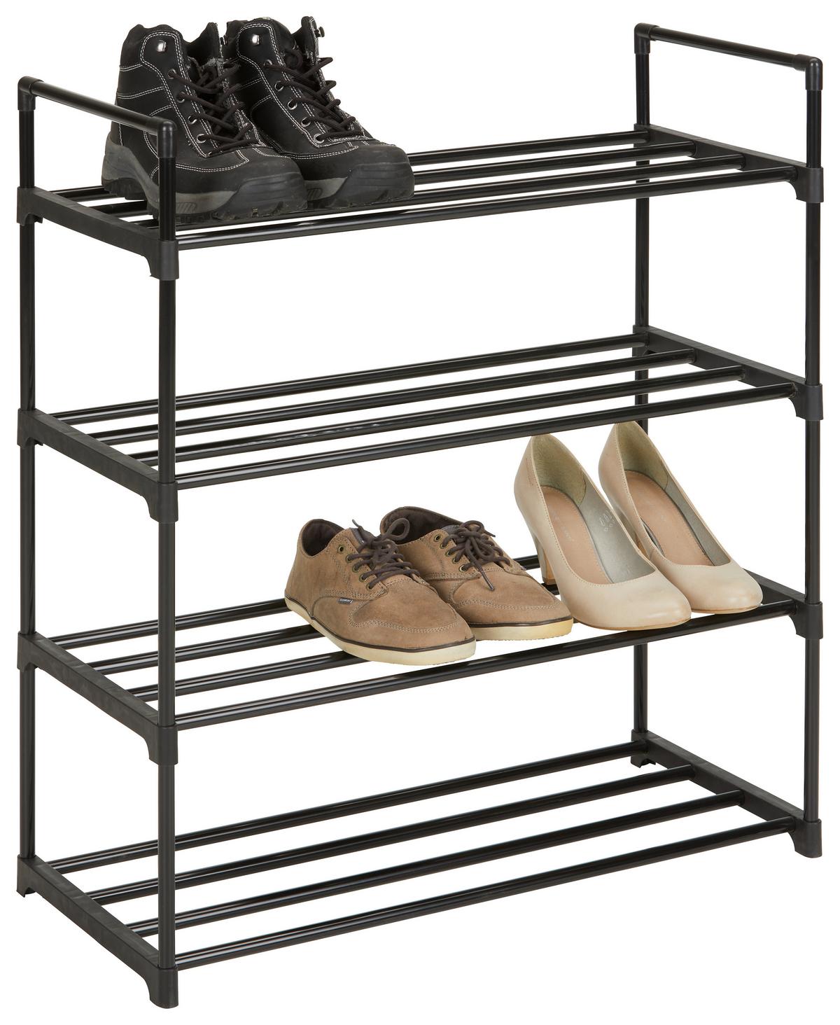 Regál na boty Jane, š: 65cm, kov - černá, Moderní, kov (65/82/30cm) - Based