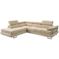 Sedacia súprava LINNA, ľavá, svetlozelená - čierna/svetlozelená, Modern, kov/textil (225/270cm)