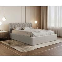 Polsterbett Veronice Silberfarben 160x200cm - Silberfarben/Schwarz, MODERN, Holz (160/200cm) - MID.YOU