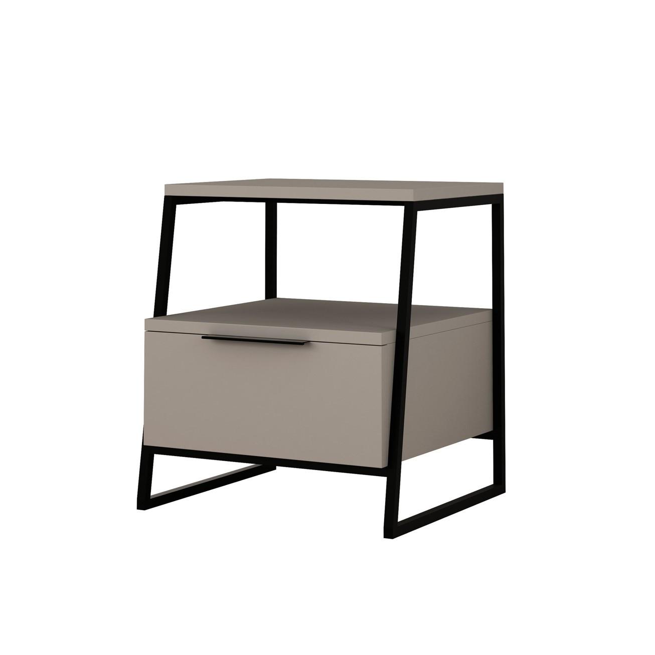 Beistelltisch Pal Beistelltisch - Weiß/Grau, Design, Holzwerkstoff (45/40/50cm) - Livetastic