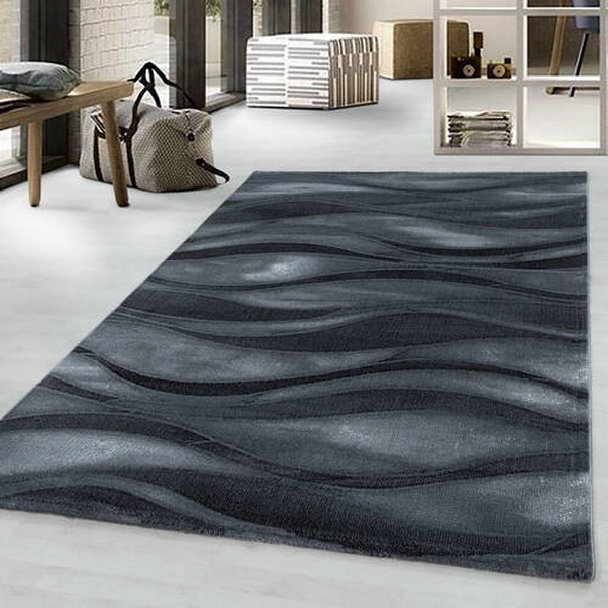 Webteppich Schwarz Naturfaser Costa 160x230 Cm - Schwarz, Design, Textil (160/230cm)