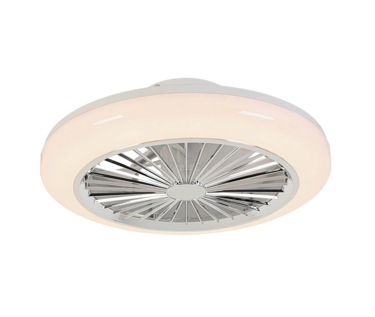 STROPNÝ VENTILÁTOR TUIO - biela/chrómová, Modern, plast (45/16cm) - Mömax