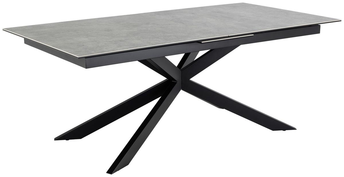 Esstisch Irwine H000023567 - Schwarz/Grau, Design, Glas/Keramik (200-240/100/76cm) - MID.YOU