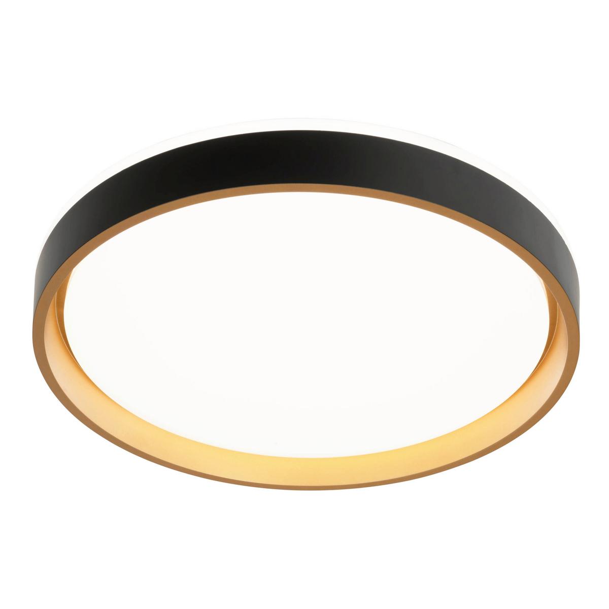 Led-deckenleuchte 3-Fach-Dimmbar - Schwarz, Design, Kunststoff/Metall (39/8cm) - Näve