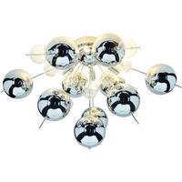 Deckenleuchte Explosion Ø 57 cm 6-Flammig - Klar/Chromfarben, Design, Glas/Metall (57/38cm) - Näve