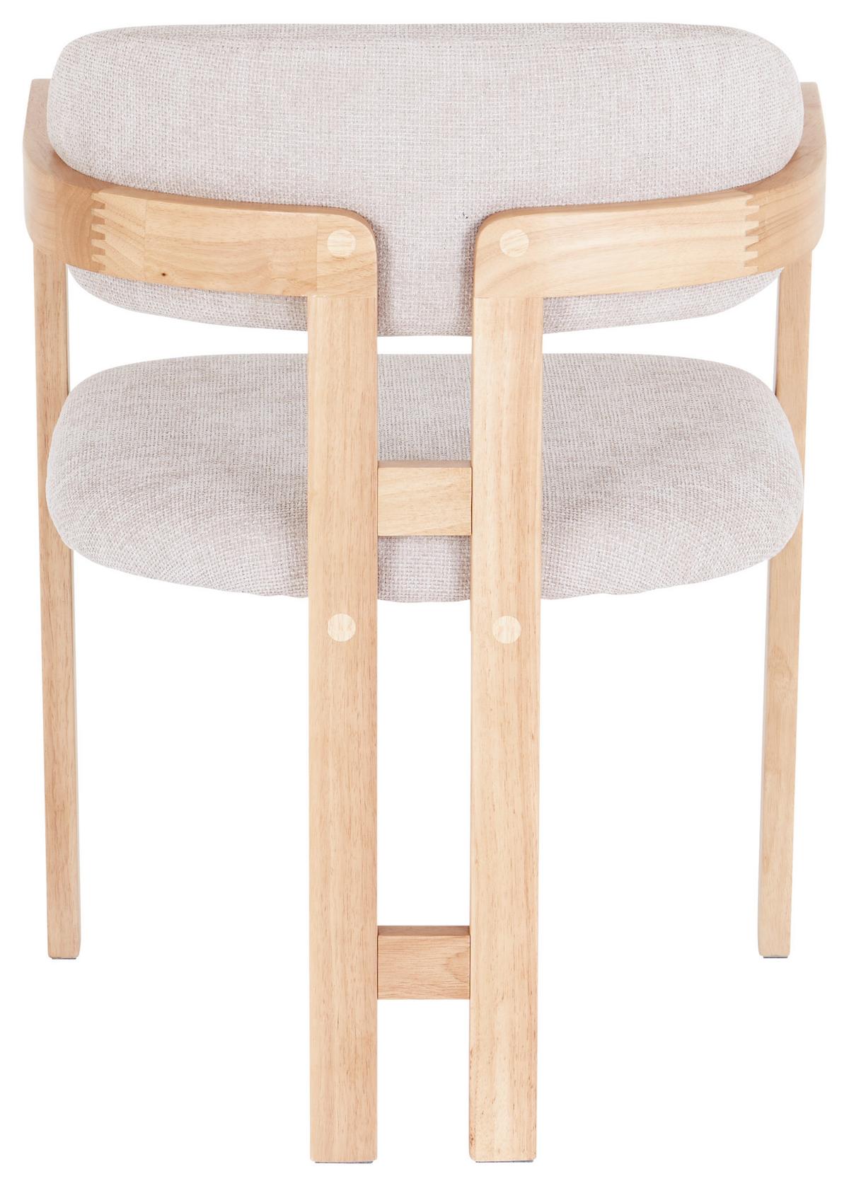 Armlehnstuhl Sally Hellbraun Gepolstert - Hellbraun/Eichefarben, MODERN, Holz/Textil (60/80/52cm) - MID.YOU