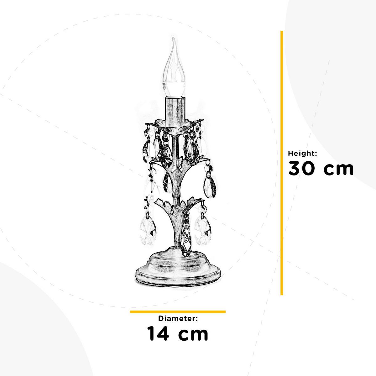 Tischleuchte 4920/Lr - Weiß, KONVENTIONELL, Glas/Metall (14/30cm)