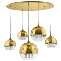 Pendelleuchte Fermi - Goldfarben, Basics, Glas/Metall (62/95/91cm) - MAYTONI