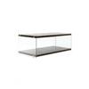 Beistelltisch Elementary Dunkelbraun L:120cm - Dunkelbraun, Design, Glas/Holz (120/60/45cm) - Kayoom