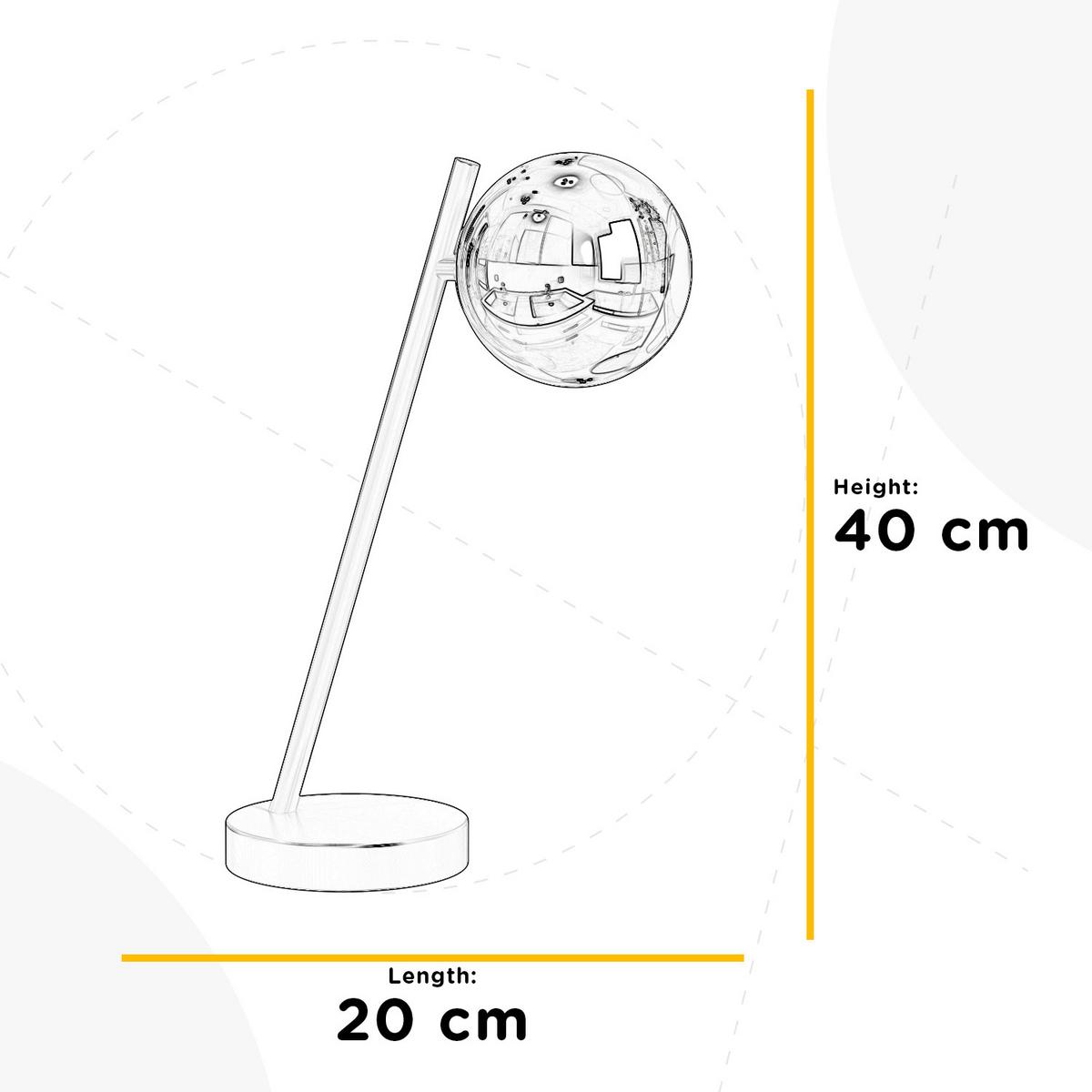 Tischleuchte Paloma Goldfarben L: 20 cm - Goldfarben/Honig, KONVENTIONELL, Glas/Kunststoff (20/12/40cm)