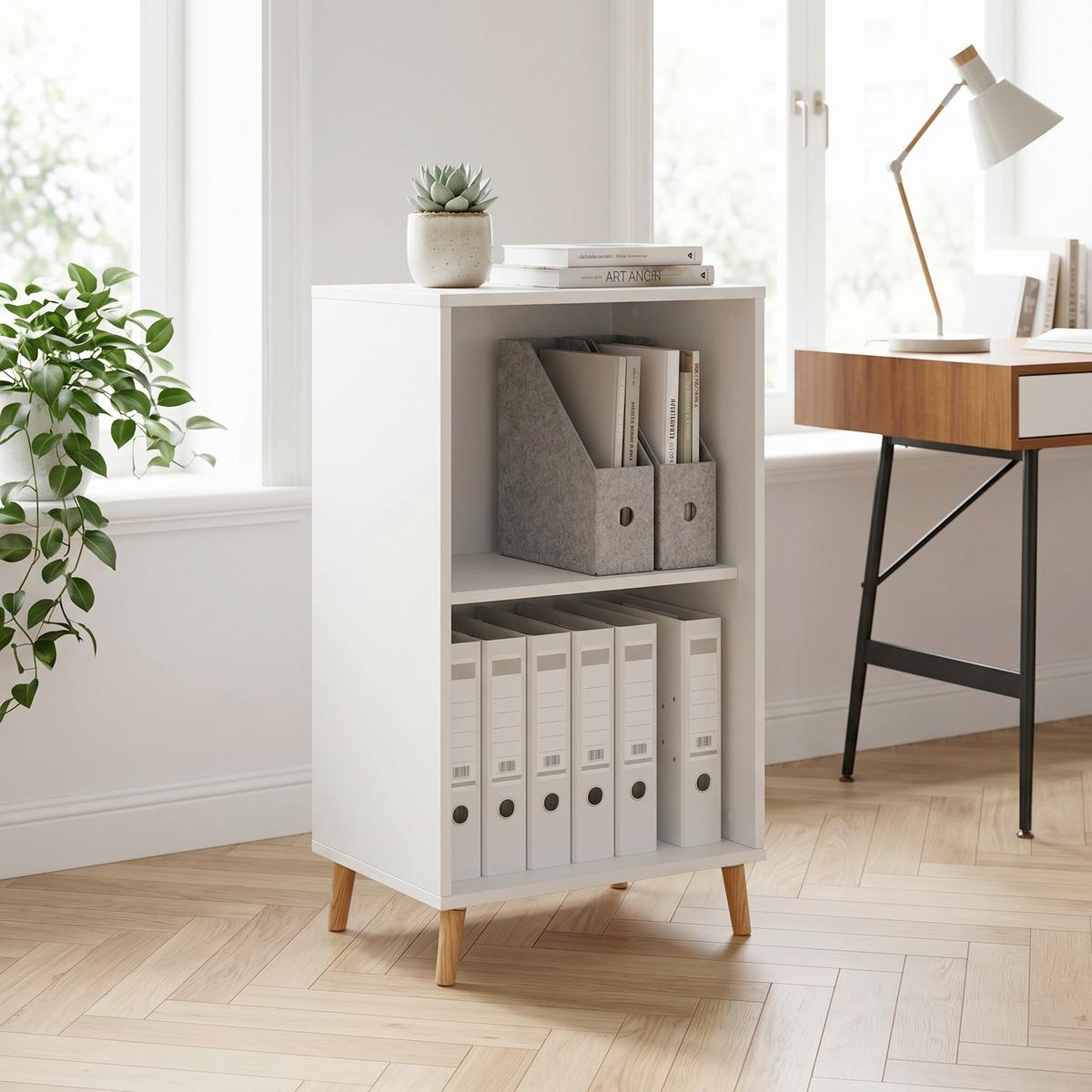 Aktenregal Serie Holzwerkstoff Weiß B: 50,95 cm - Weiß, MODERN, Holzwerkstoff (50,95/92,6/41cm) - MID.YOU