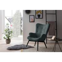 Sessel Waldgrün B: 80 Cm - Waldgrün/Schwarz, MODERN, Textil (80/92/99cm) - Livetastic