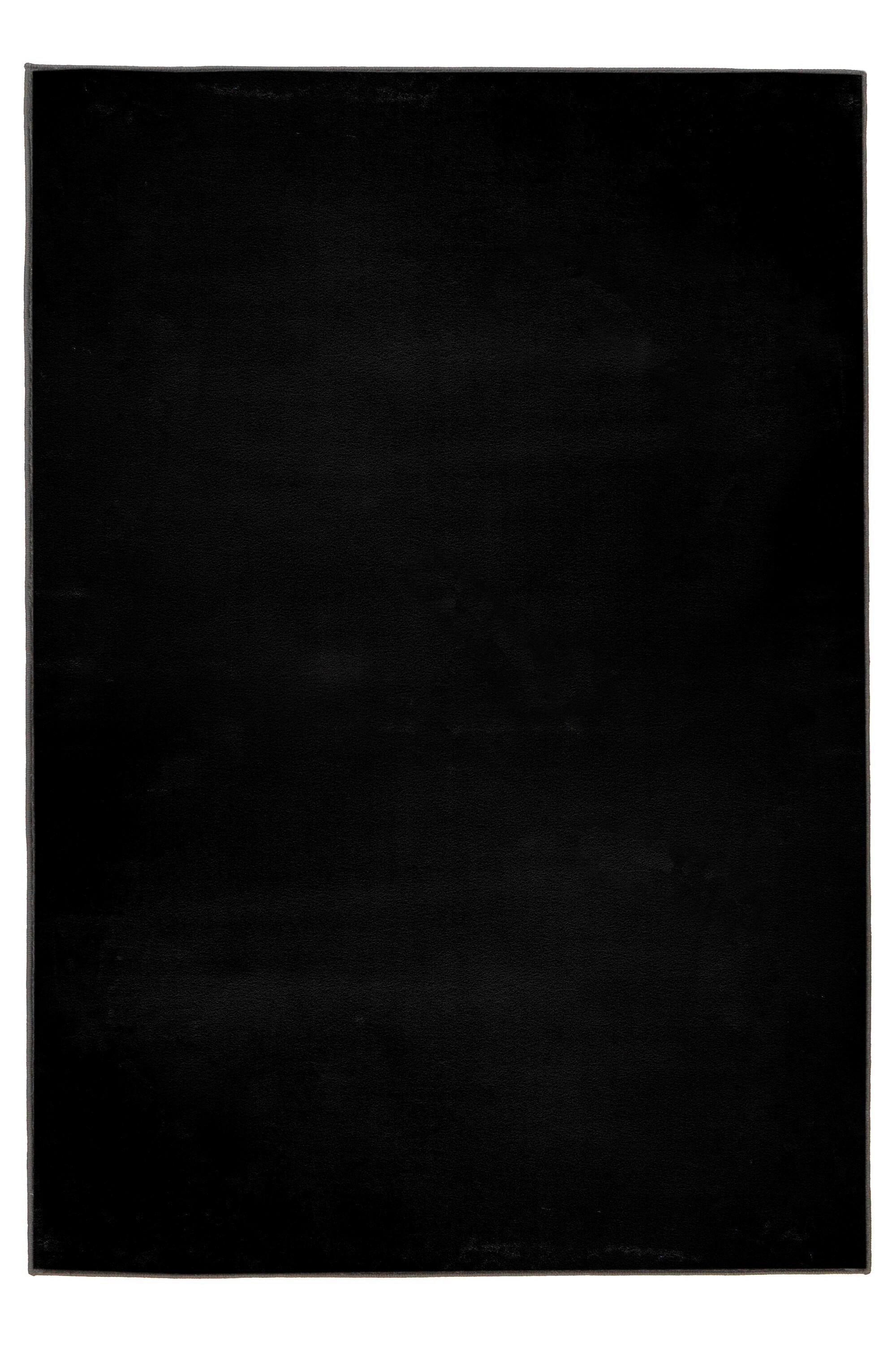 FLACHWEBETEPPICH Schwarz, BxL: ca. 160x230 cm - Schwarz, Basics, Textil (160/230cm) - Kayoom