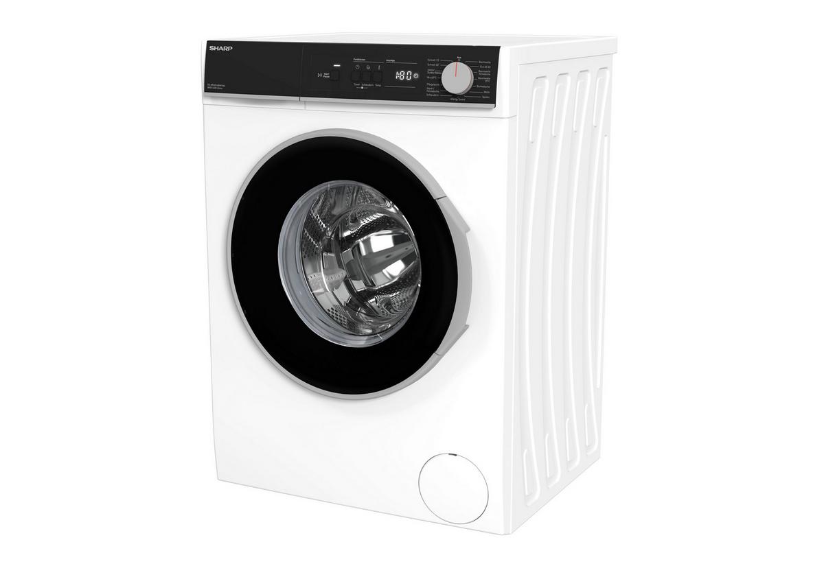 Waschmaschine ES-NFA814BW1NA-D E, EEKL: A, Füllmenge 8 kg - Schwarz/Weiß, Trend, Kunststoff (59,7/84,5/52,7cm)