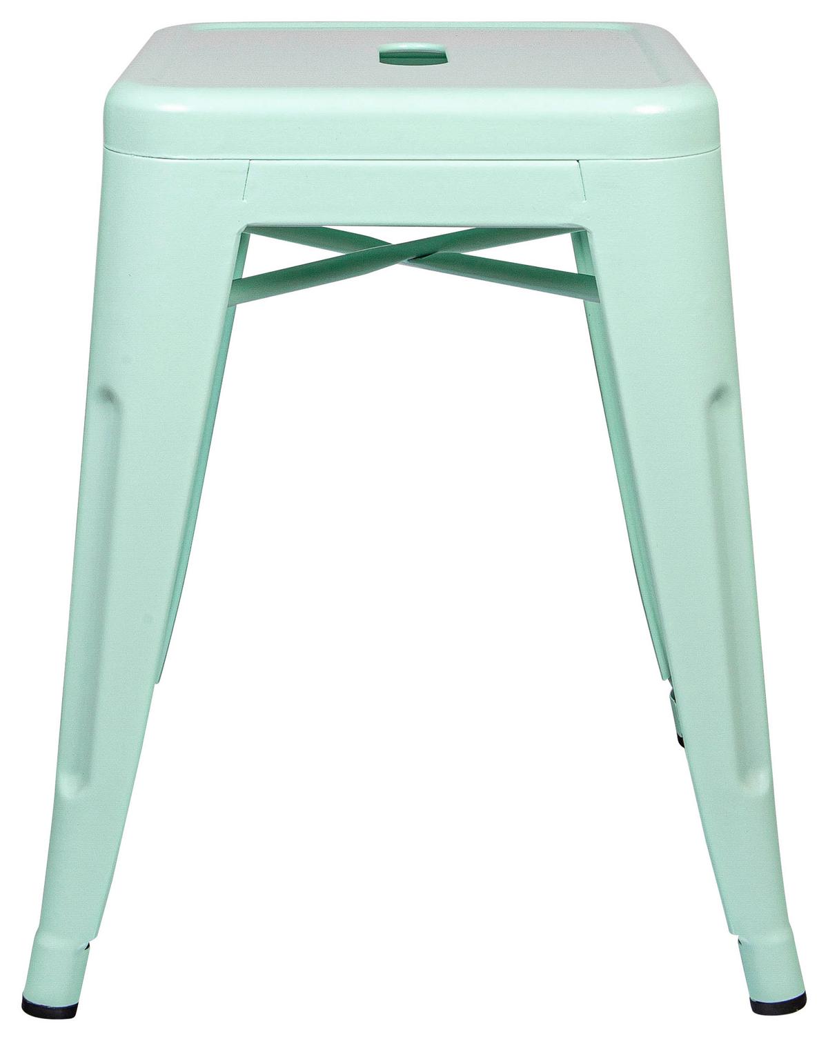 Hocker Vantaggio Brush Stahl Pastellgrün H: 46 Cm Stapelbar - Pastellgrün, Basics, Metall (39/46/39cm) - MID.YOU