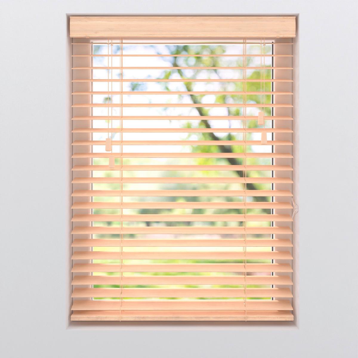 Jalousie Venetian 180x175 Cm Mit Schnurzug - Naturfarben, Natur, Holz (180/175cm)