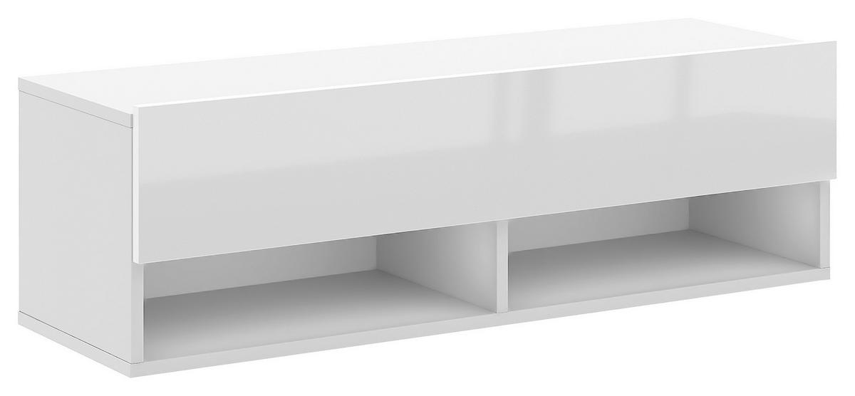 Lowboard Derby 100 - Weiß Hochglanz/Weiß, Design, Holzwerkstoff (100/31,5/32,5cm) - Livetastic