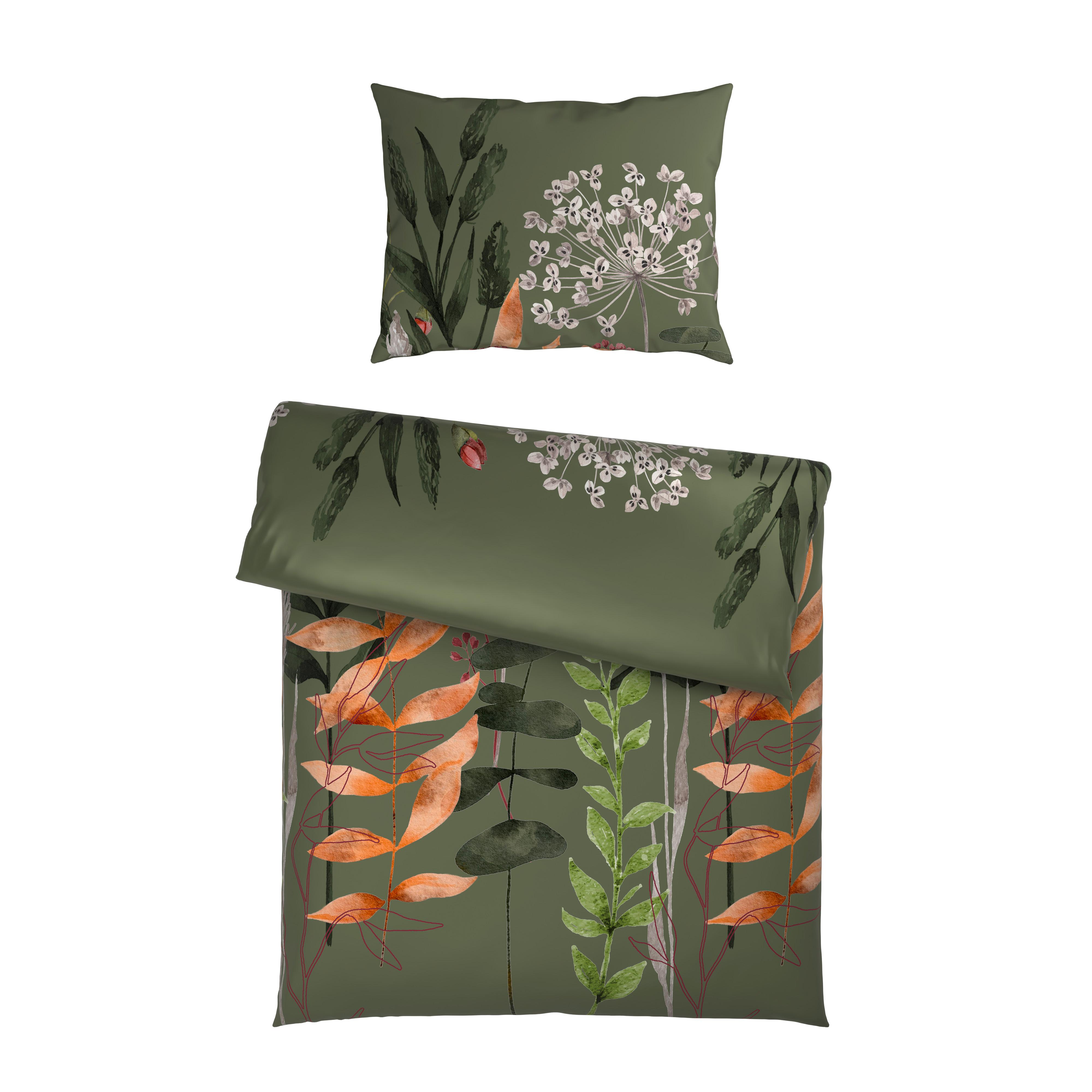 POSTEĽNÁ BIELIZEŇ LEAVI - zelená, Modern, textil (140/200cm) - Mömax