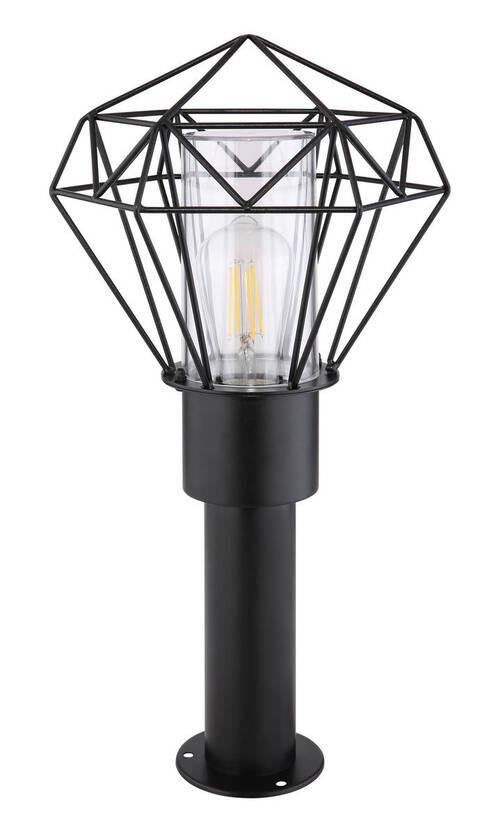 Vonkajšie svietidlo Horace čierna,  15 Watt - číra/čierna, Basics, kov/plast (22,5/25,5/50cm)