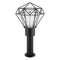 Außenleuchte Horace 15 Watt Edelstahl - Klar/Schwarz, Basics, Kunststoff/Metall (22,5/25,5/50cm) - Globo