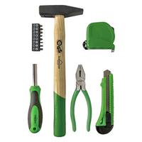 Szerszámkészlet Marcel - fekete/zöld, Basics, műanyag/fa (35/25/3,5cm) - Homezone