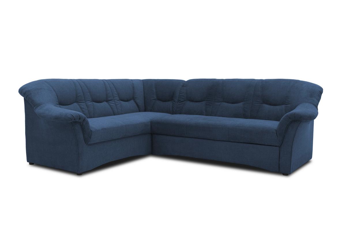 Ecksofa Sarafina Dunkelblau S: 190x240 Cm - Schwarz/Dunkelblau, KONVENTIONELL, Textil (190/240cm) - MID.YOU