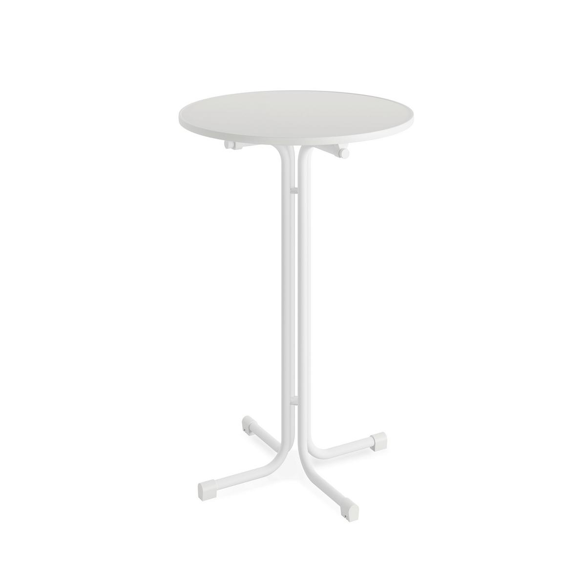 Garten-Bartisch Stehtisch Berlin - Weiß, LIFESTYLE, Holz/Kunststoff (80/109/80cm)