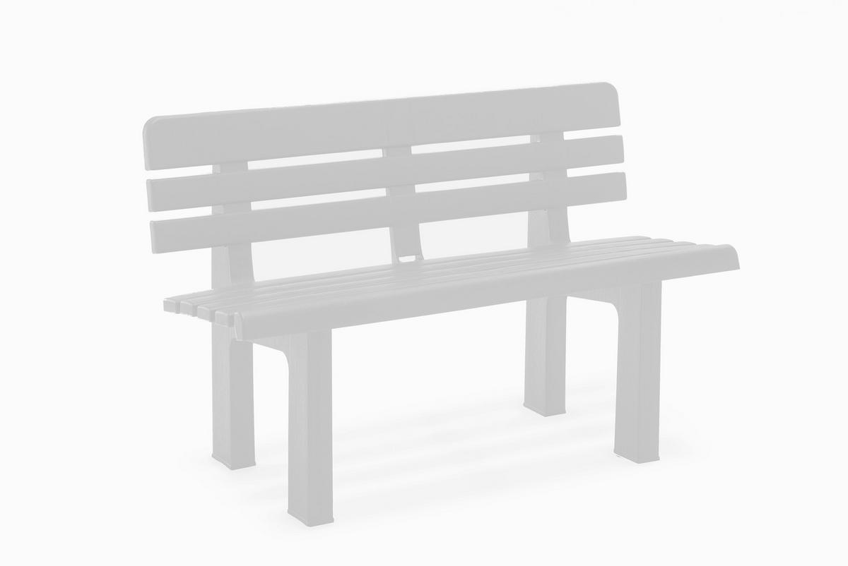 Gartenbank Genziana - Weiß, Basics, Kunststoff (110/52/71cm)