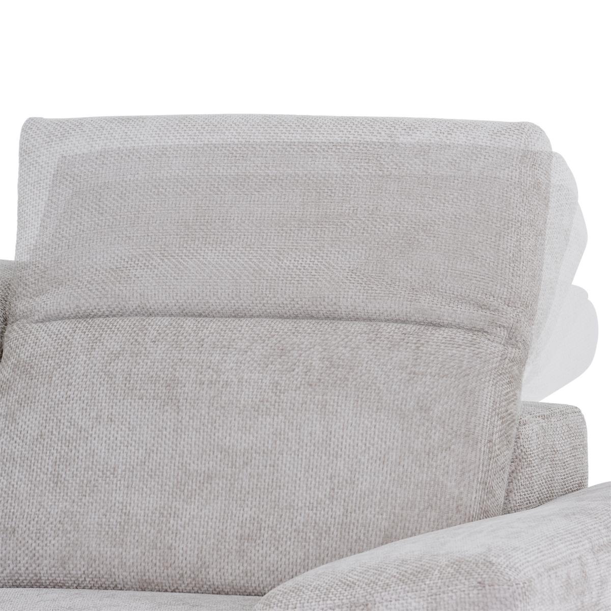 Ecksofa Royce verstellbar Taupe 194x283 cm - Taupe/Schwarz, MODERN, Textil (194/283cm)
