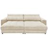 Mega pohovka LOVESEAT krémová - čierna/krémová, Konventionell, kompozitné drevo/textil (292/90/194cm) - MID.YOU