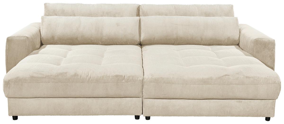 Mega pohovka LOVESEAT krémová - čierna/krémová, Konventionell, kompozitné drevo/textil (292/90/194cm) - MID.YOU
