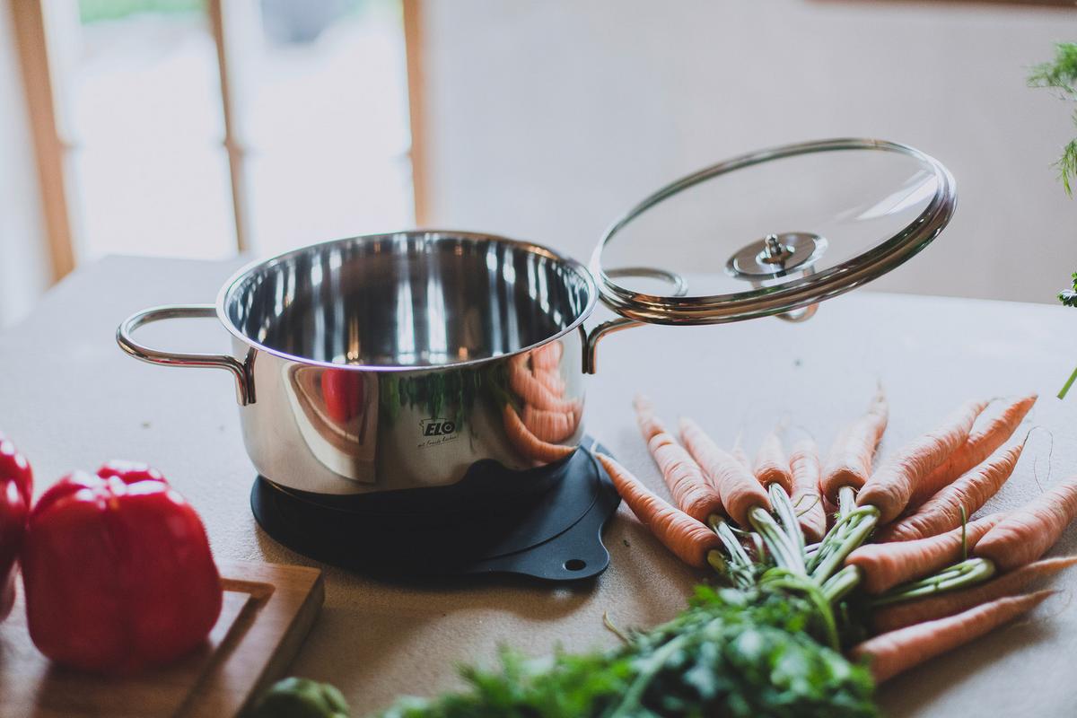 Kochtopfset Silberfarben B: 52 cm - Transparent/Silberfarben, Basics, Glas/Metall (52/28,5/29,5cm) - ELO