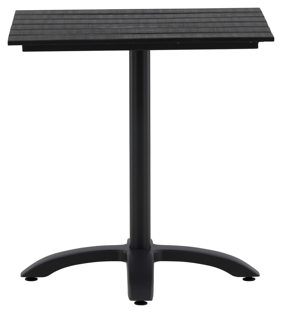 Gartentisch Colorado Aluminium L: 70cm - Schwarz, KONVENTIONELL, Kunststoff/Metall (70/74/70cm) - Gardenson