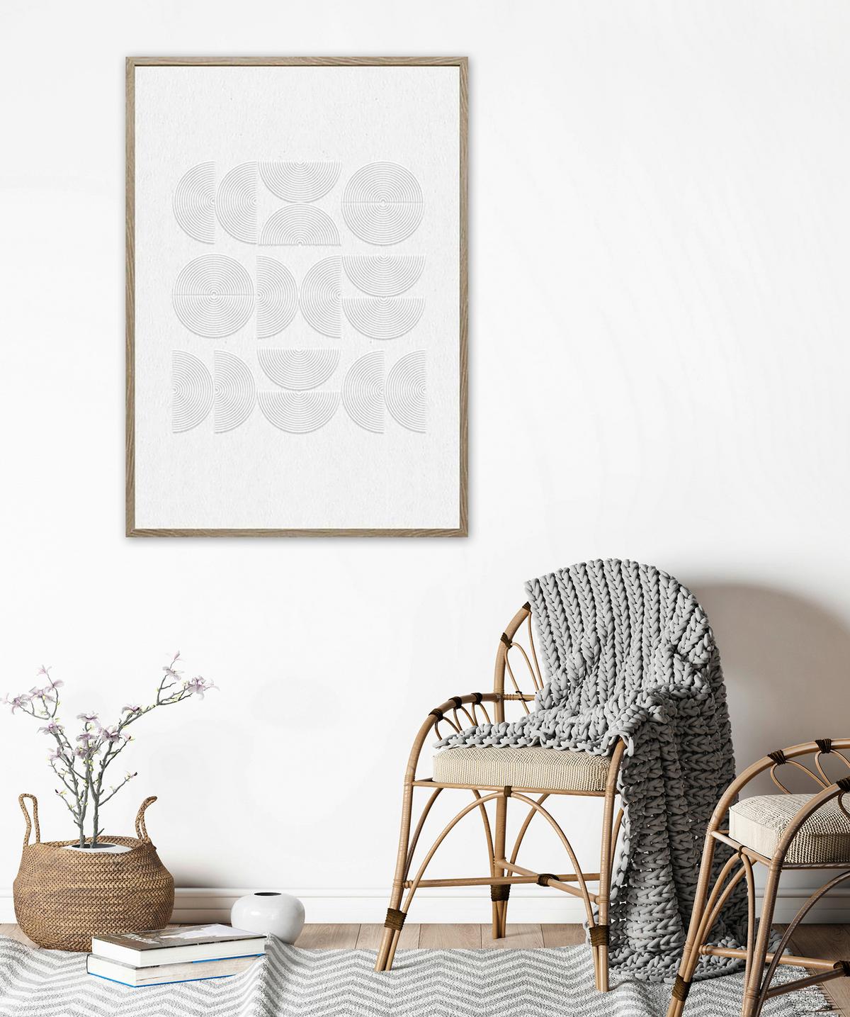 Obraz na plátně MIKE, 50x70x2,2cm - bílá/přírodní barvy, Moderní, kompozitní dřevo/plast (50/70/2,2cm) - Mömax