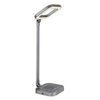 LED-Schreibtischleuchte Monaco - Weiß/Grau, Basics, Kunststoff/Metall (14,5/14,5/43cm) - Globo