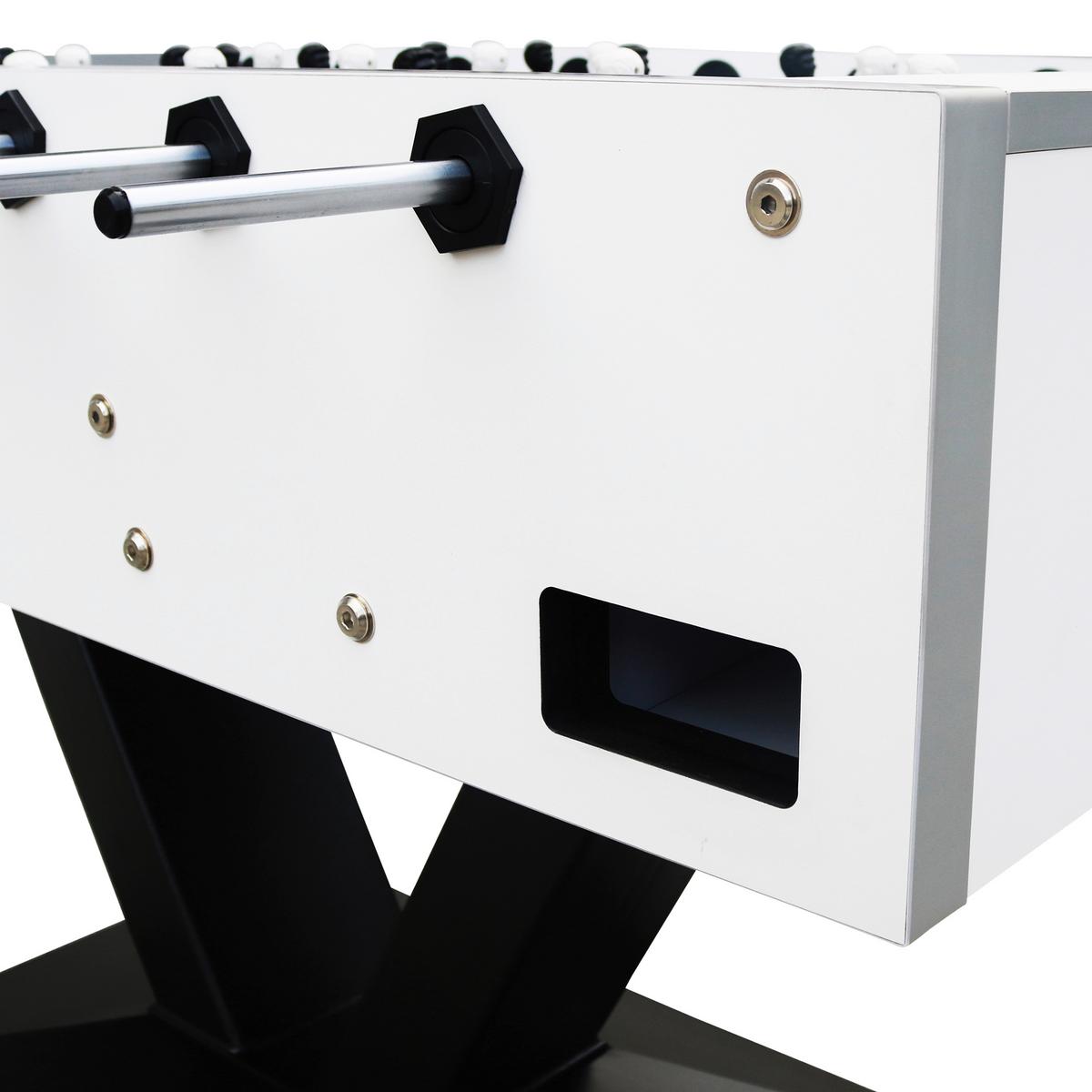 Tischfußball Worldcup Premium Pro Holz/Metall Schwarz/Weiß - Schwarz/Weiß, KONVENTIONELL, Holz/Metall (76/90/144cm) - Ambia Garden