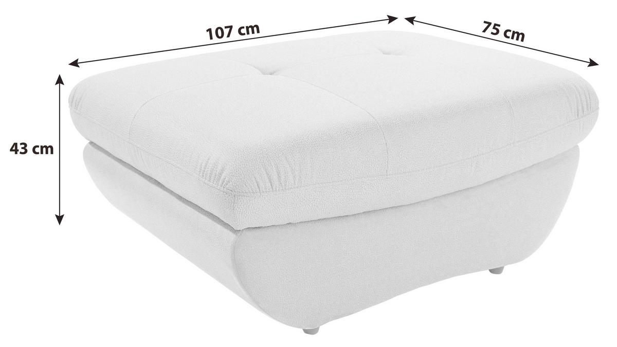 Hocker Park mit Stauraum Webstoff Currygelb H: 43 cm - Currygelb/Schwarz, MODERN, Textil (107/75cm) - Luca Bessoni