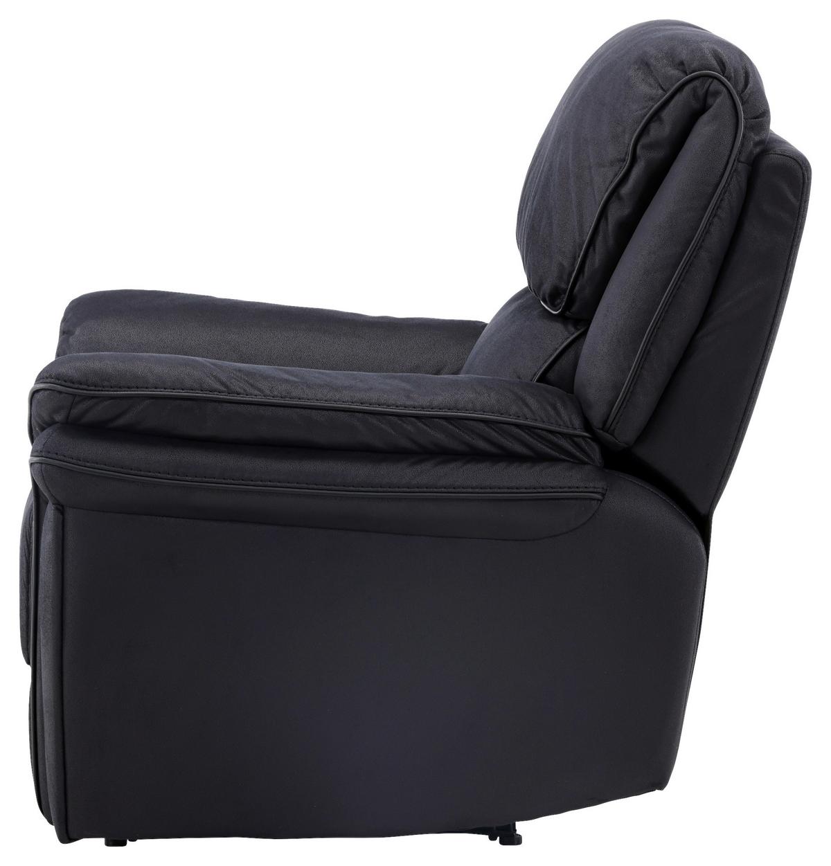 Fernsehsessel Saranda - Schwarz, Design, Kunststoff/Textil (104/103/99cm) - Livetastic