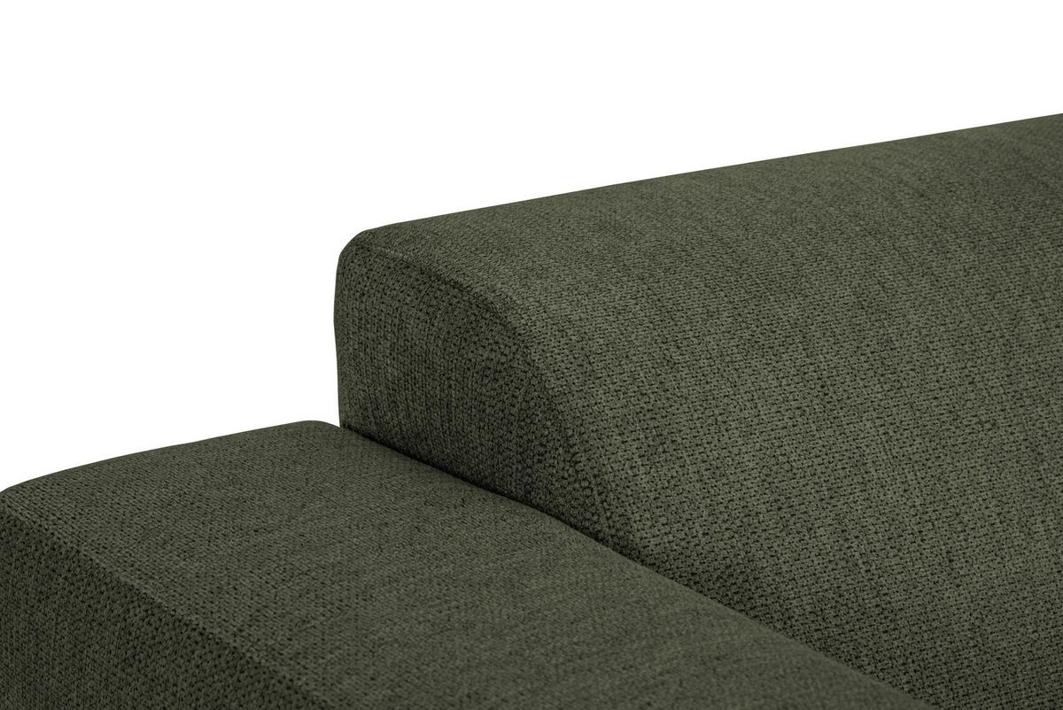 3-Sitzer-Sofa Oslo Grün B: 218 cm - Schwarz/Grün, Design, Textil (218/77/93cm) - MID.YOU