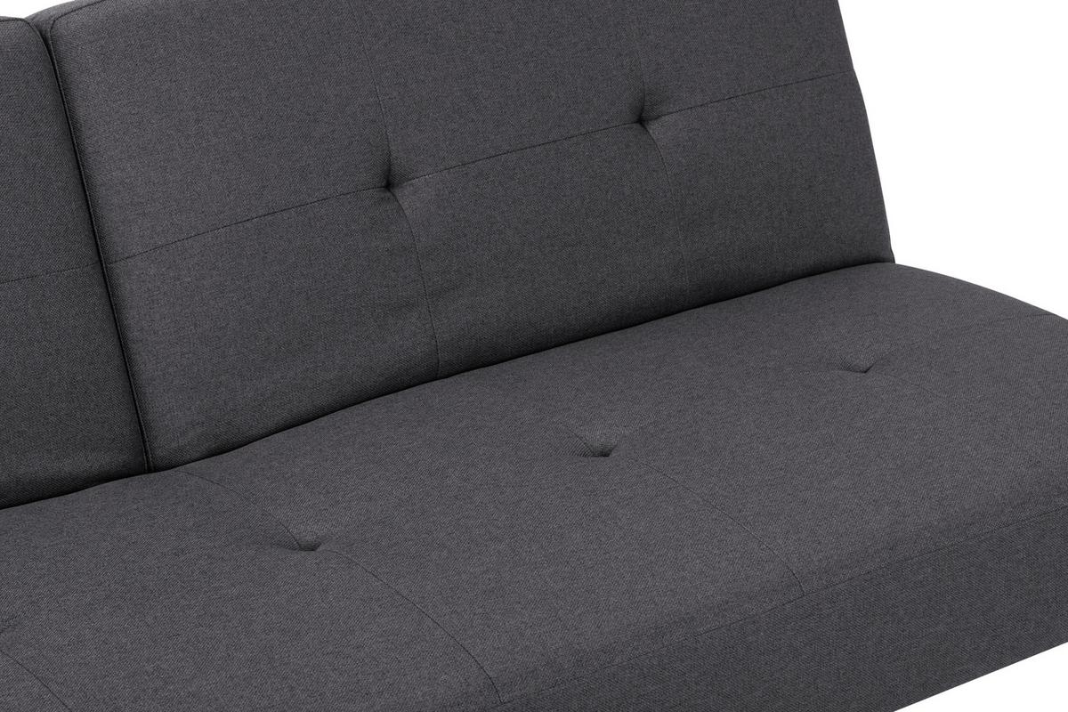 Schlafsofa Dunkelgrau Volos 178x88 cm - Dunkelgrau/Naturfarben, Basics, Textil (178/76/88cm) - MID.YOU