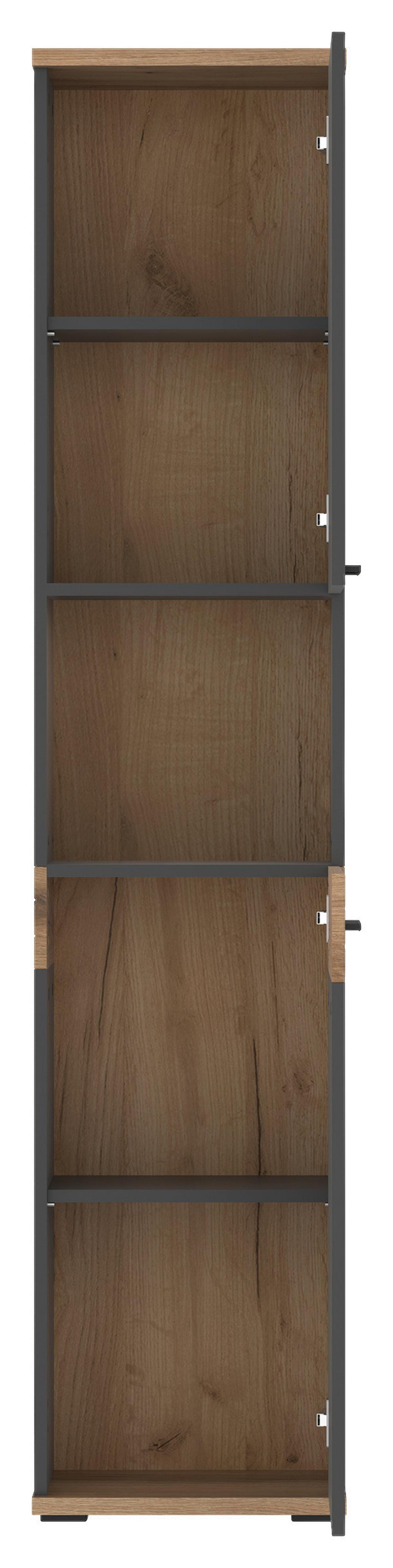 Hochschrank Cotia Cotls 1 - Eichefarben/Anthrazit, MODERN, Holzwerkstoff (40/187,6/30cm) - James Wood