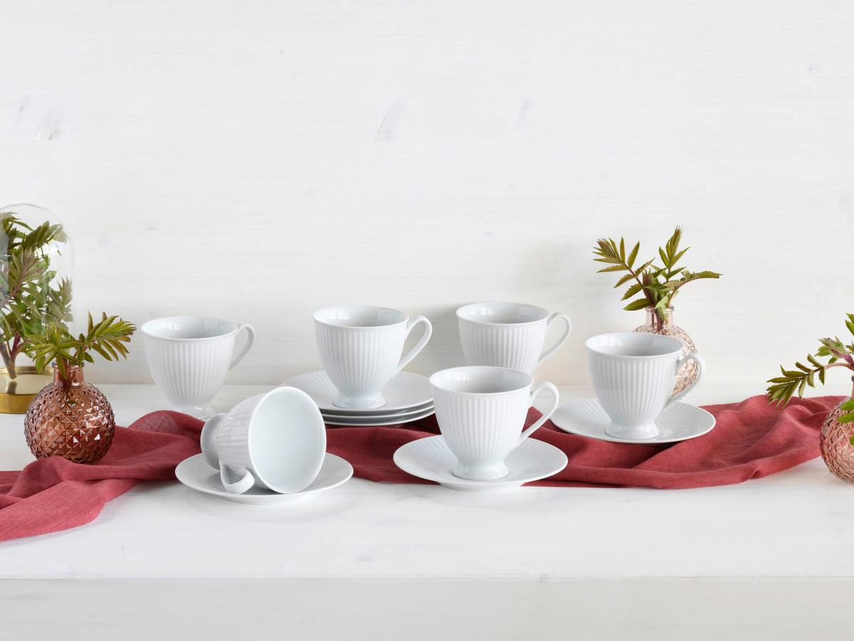 Kaffeeservice Valencia 12--Teilig., Weiß - Weiß, Design, Keramik - Creatable