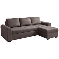Rohová sedacia súprava POLL, obojstranná, sivohnedá - taupe, Modern, textil (243/85/155cm) - Based